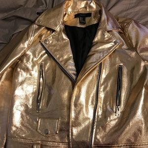 Gold leather jacket